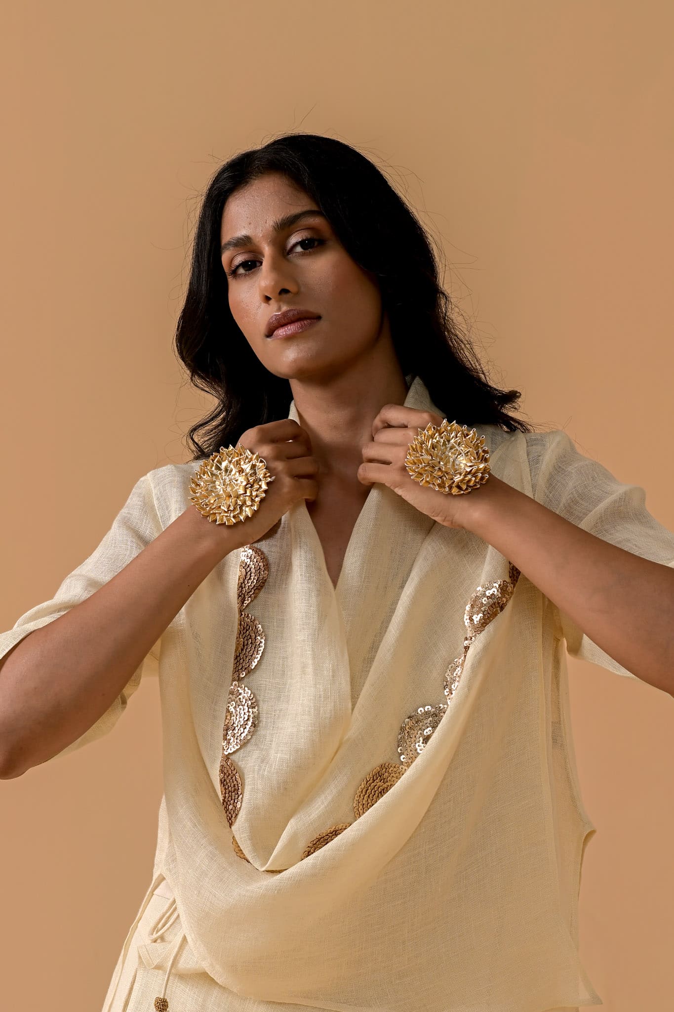 Boho Banno Cape Set - Cream