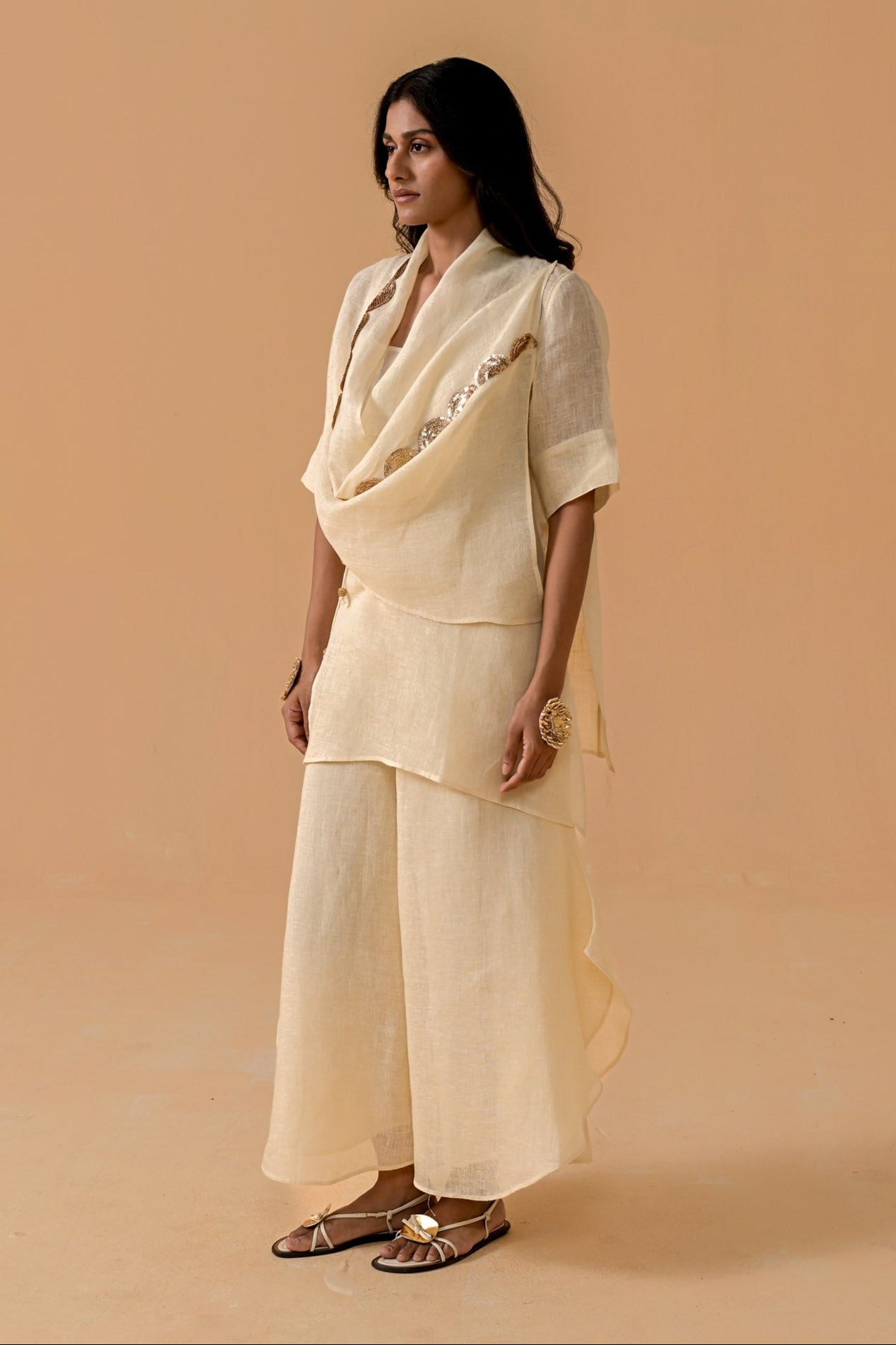 Boho Banno Cape Set - Cream