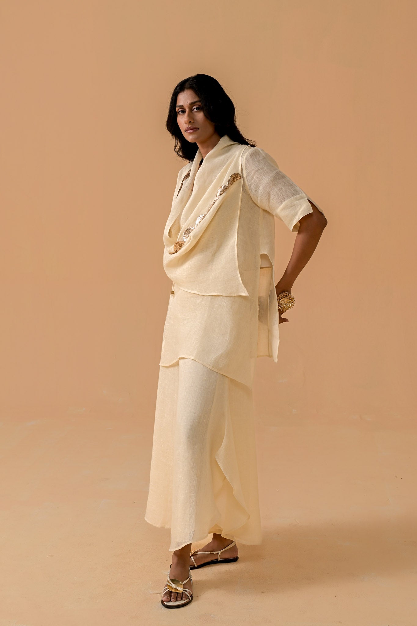 Boho Banno Cape Set - Cream