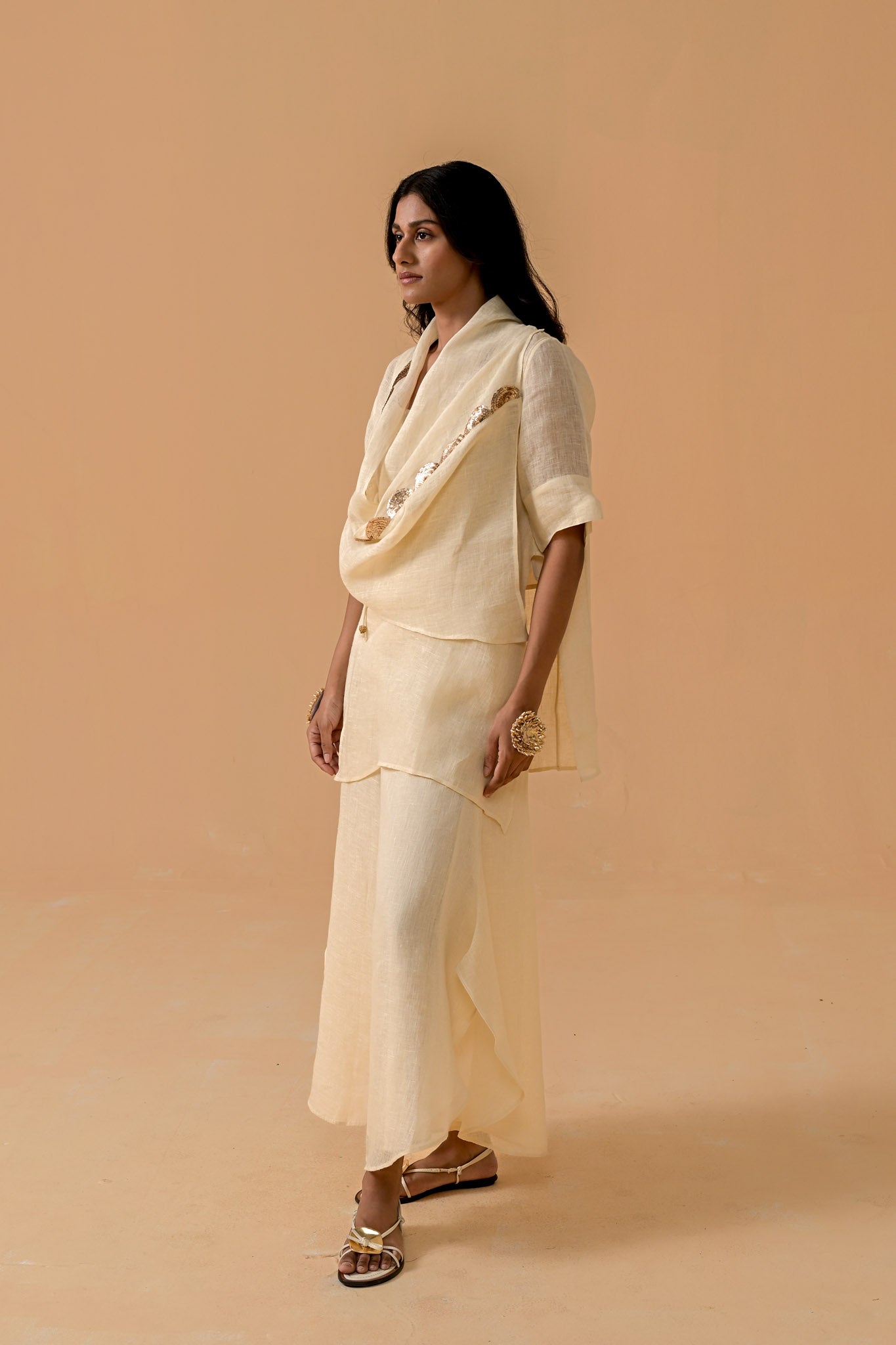 Boho Banno Cape Set - Cream