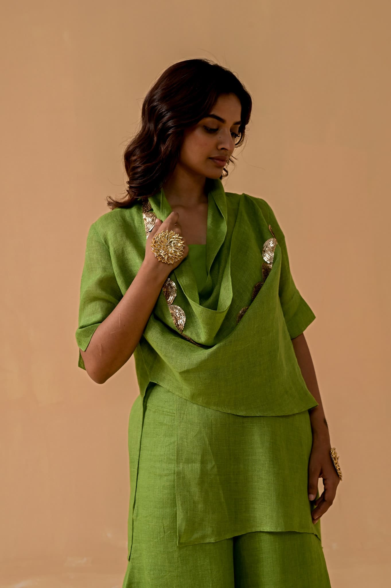Boho Banno Cape Set - Dark Green