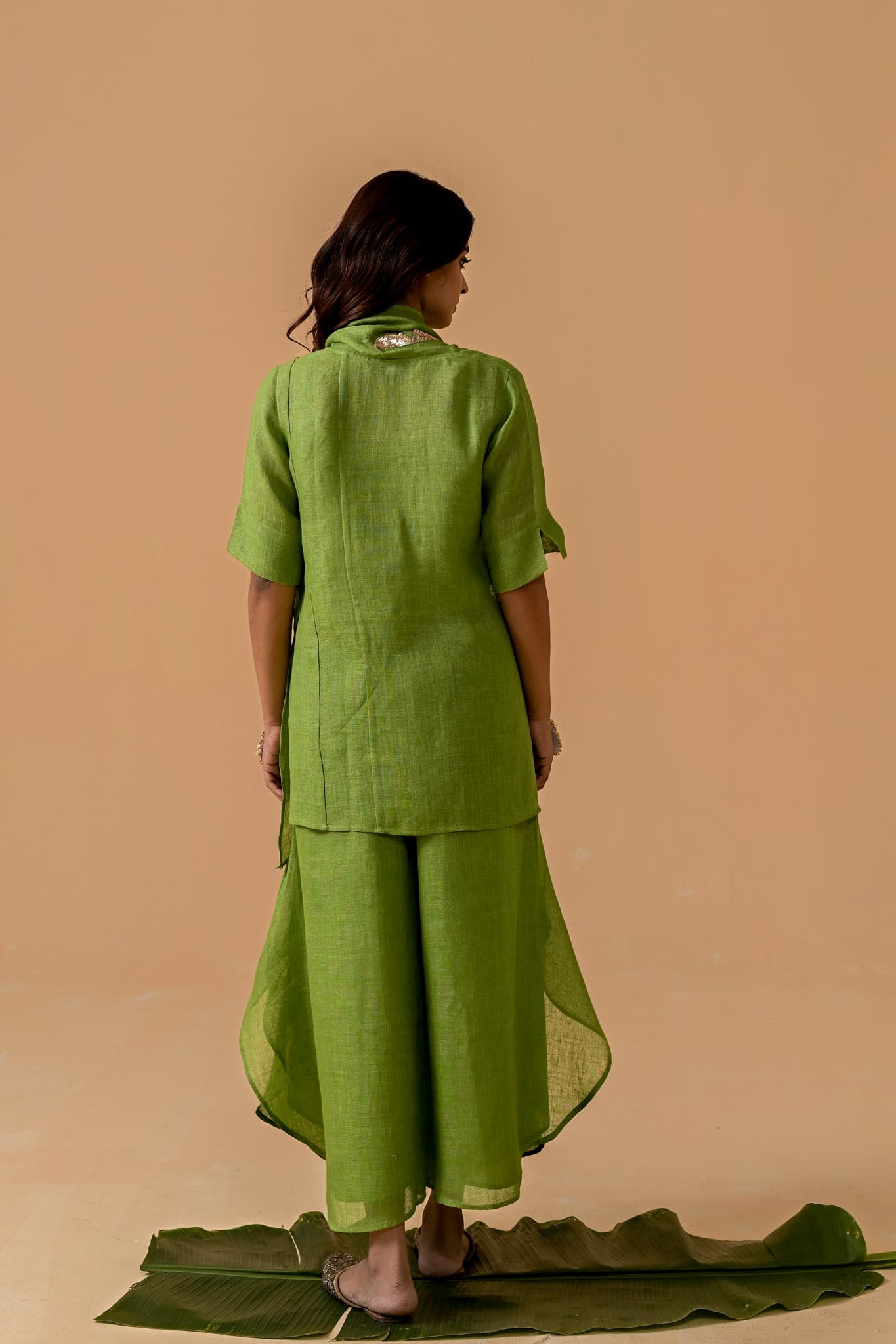 Boho Banno Cape Set - Dark Green