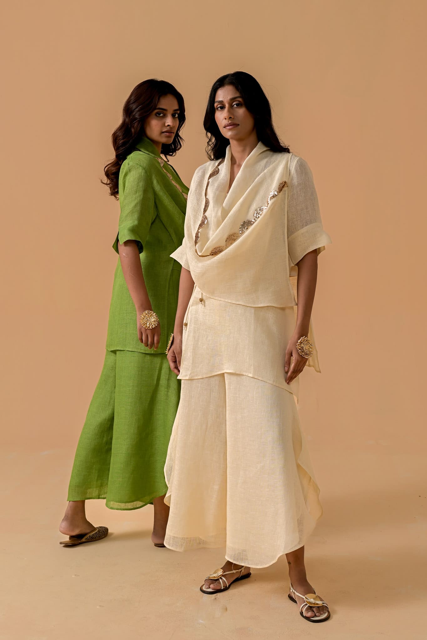 Boho Banno Cape Set - Dark Green