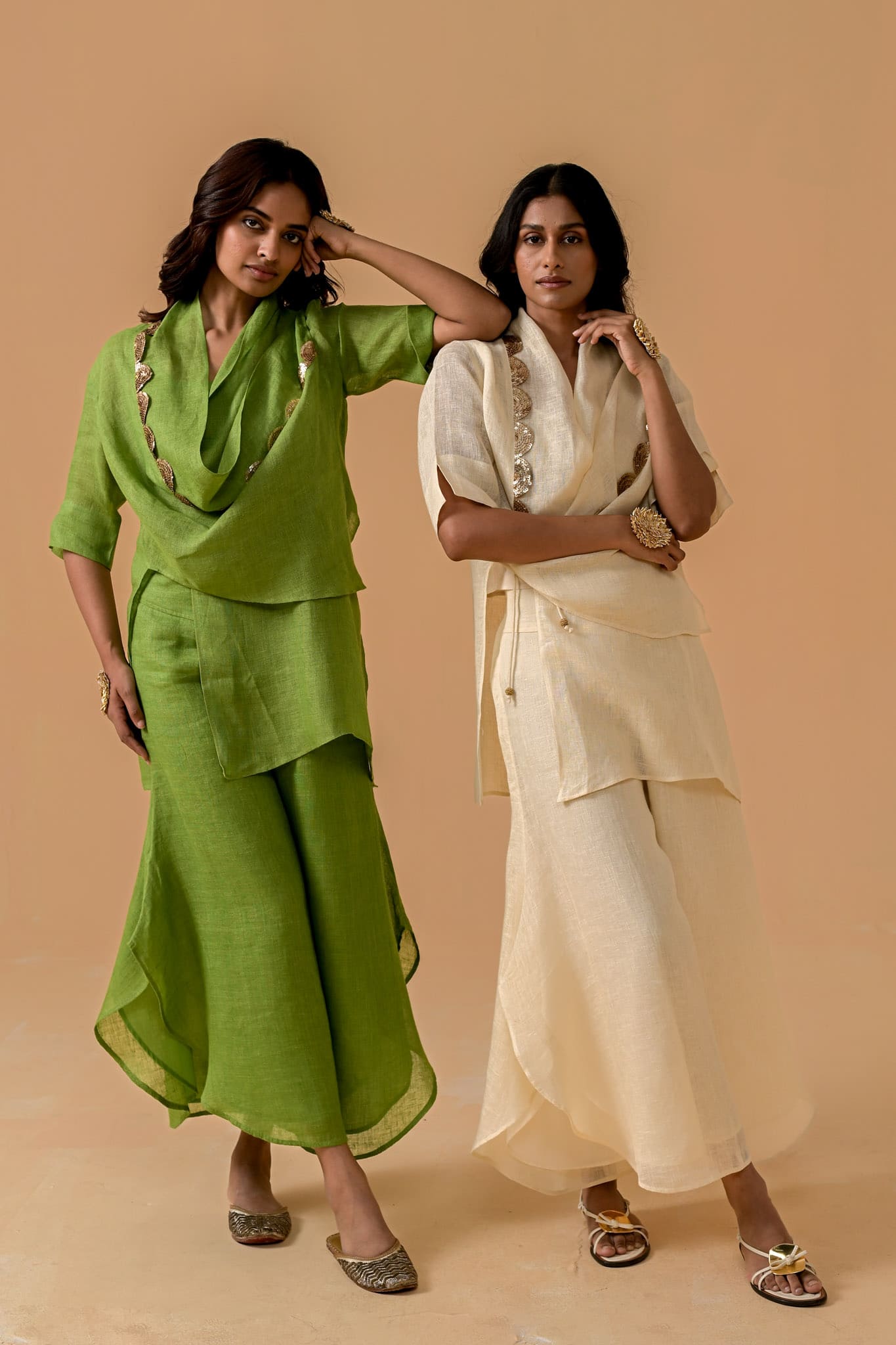 Boho Banno Cape Set - Dark Green