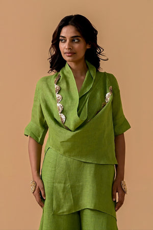 Boho Banno Cape Set - Dark Green