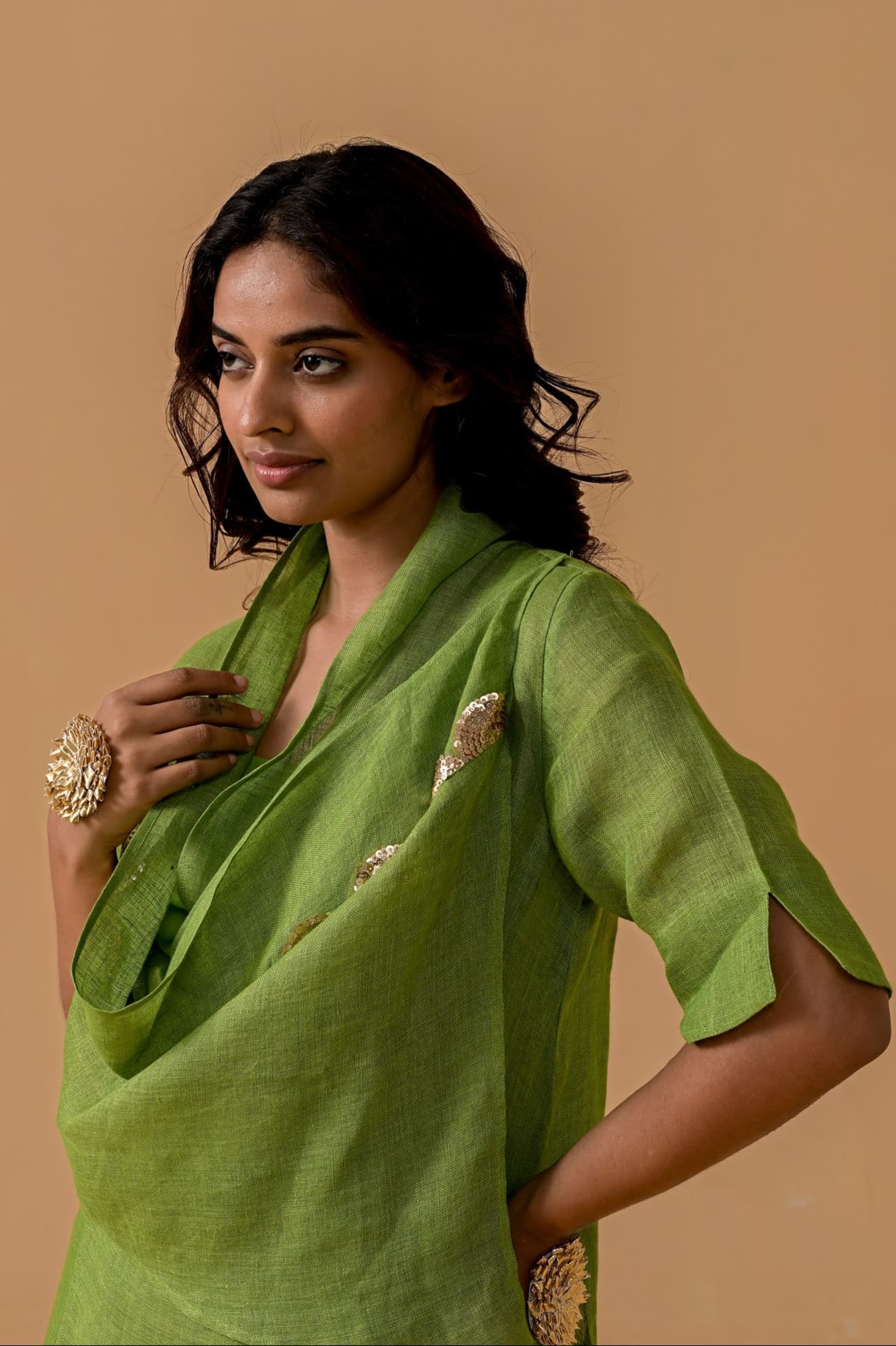 Boho Banno Cape Set - Dark Green