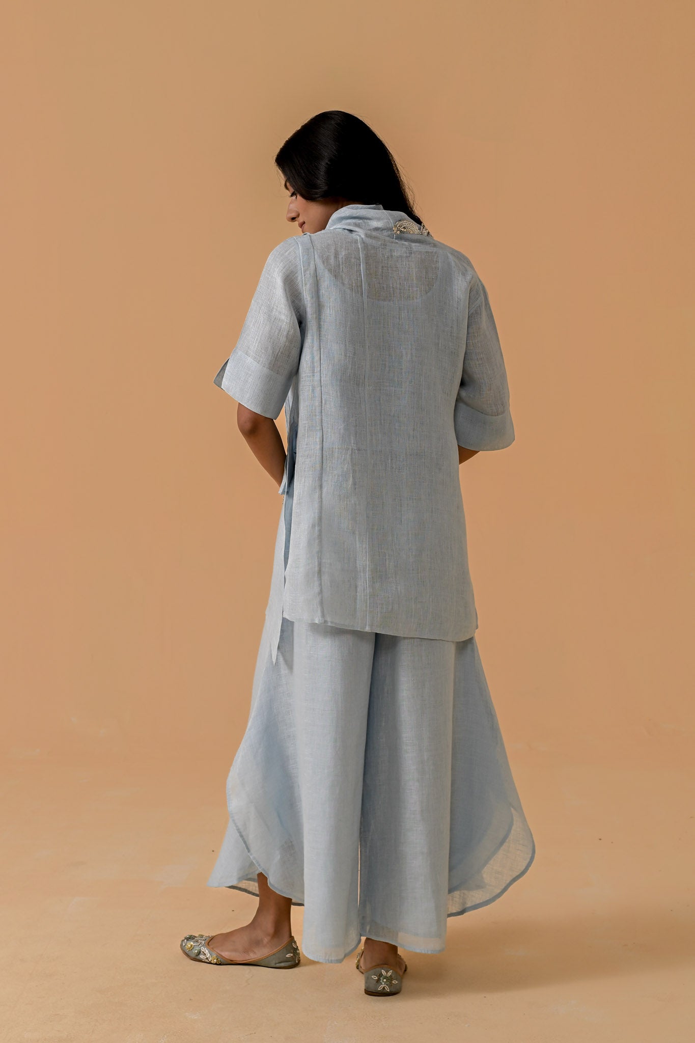 Boho Banno Cape Set - Light blue