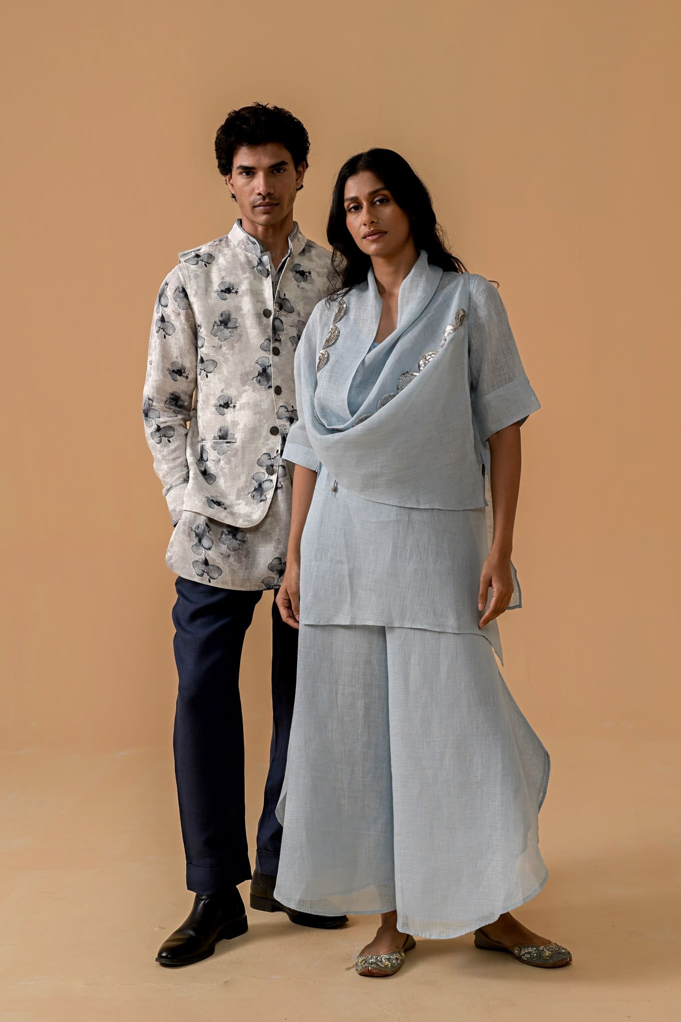Boho Banno Cape Set - Light blue