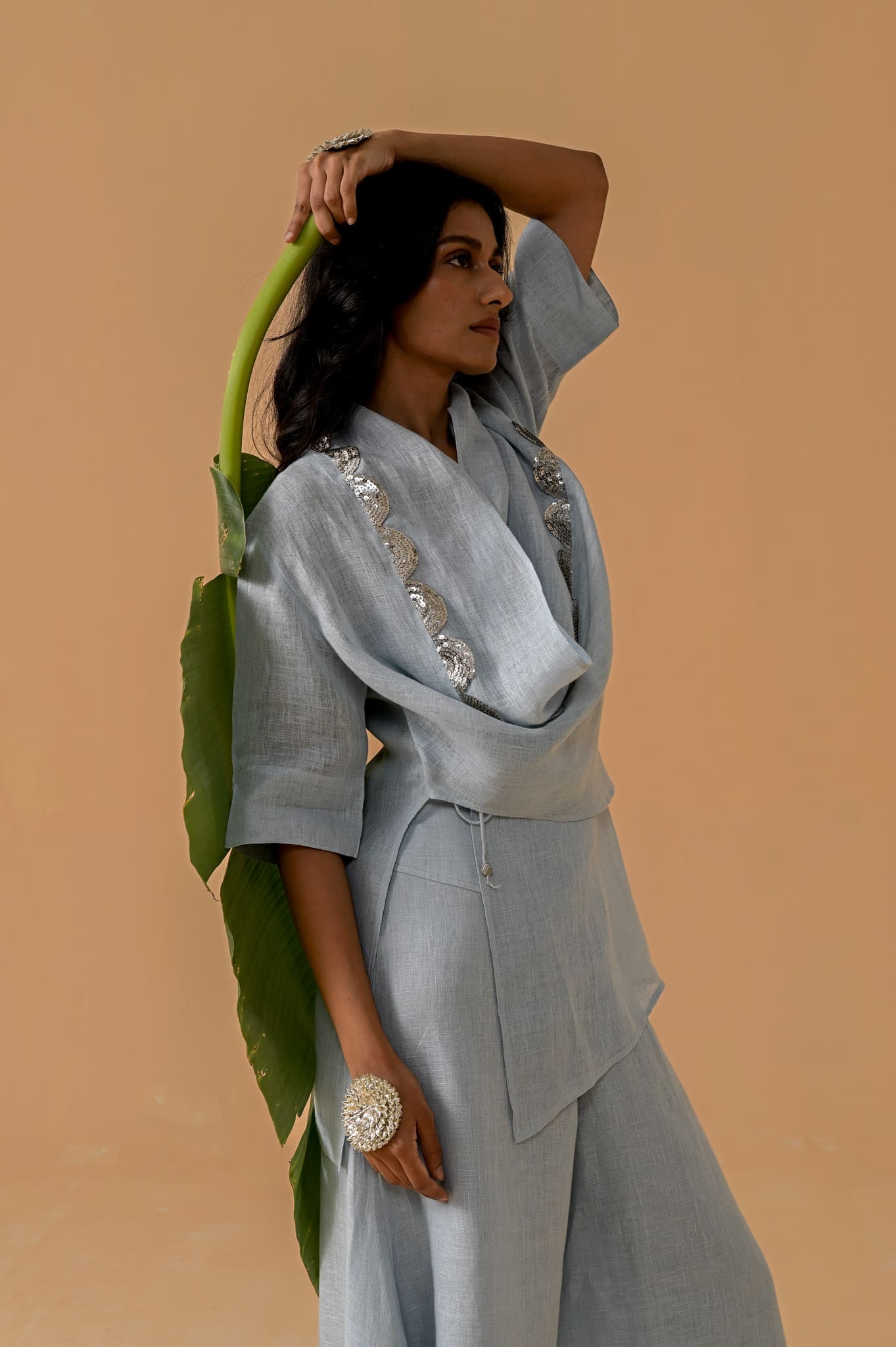 Boho Banno Cape Set - Light blue