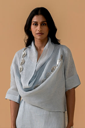 Boho Banno Cape Set - Light blue