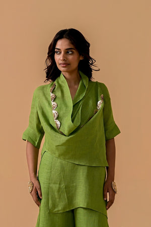 Boho Banno Cape Set - Dark Green