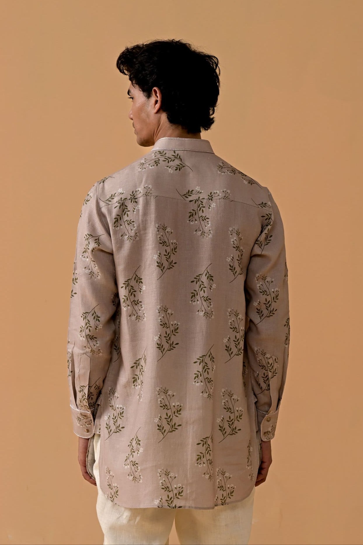 Nawabi Nights Kurta - Ivory Floral