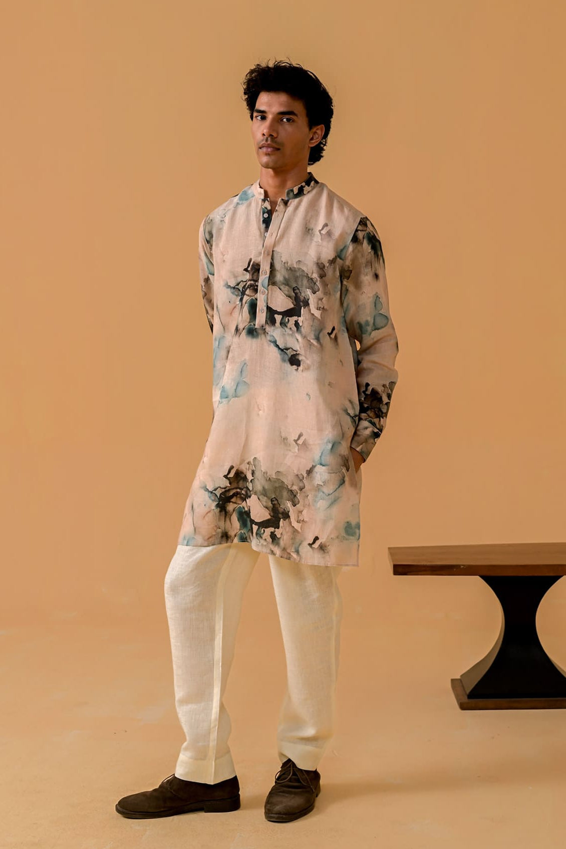 Mehfil Mood Kurta - Marble Print