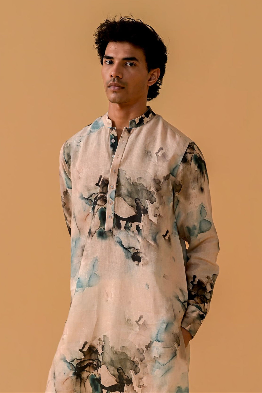 Mehfil Mood Kurta - Marble Print