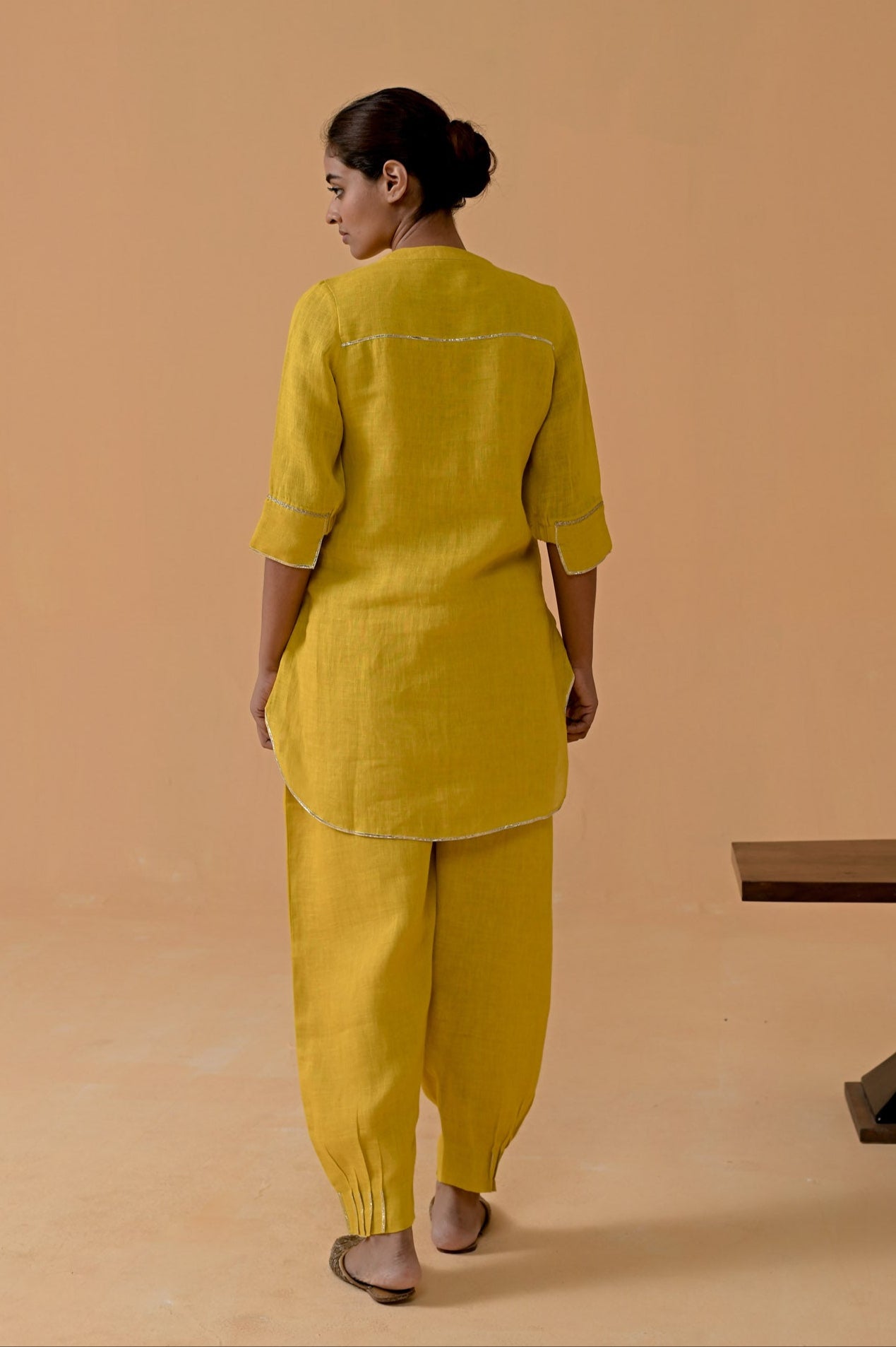 Patola Poise Kurta Set -  Mustard