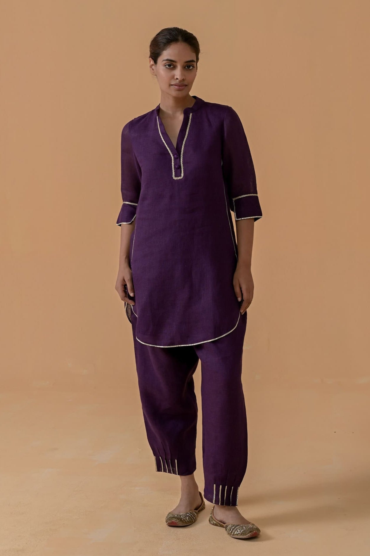 Patola Poise Kurta Set - Purple