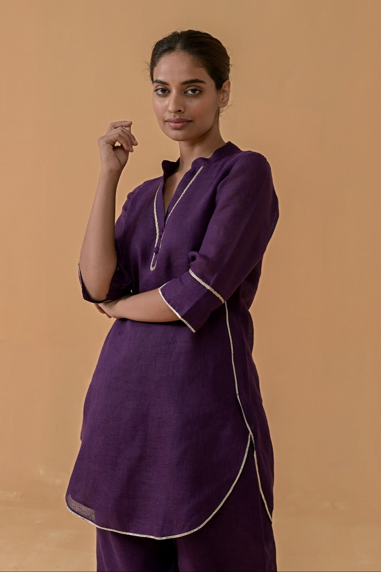 Patola Poise Kurta Set - Purple
