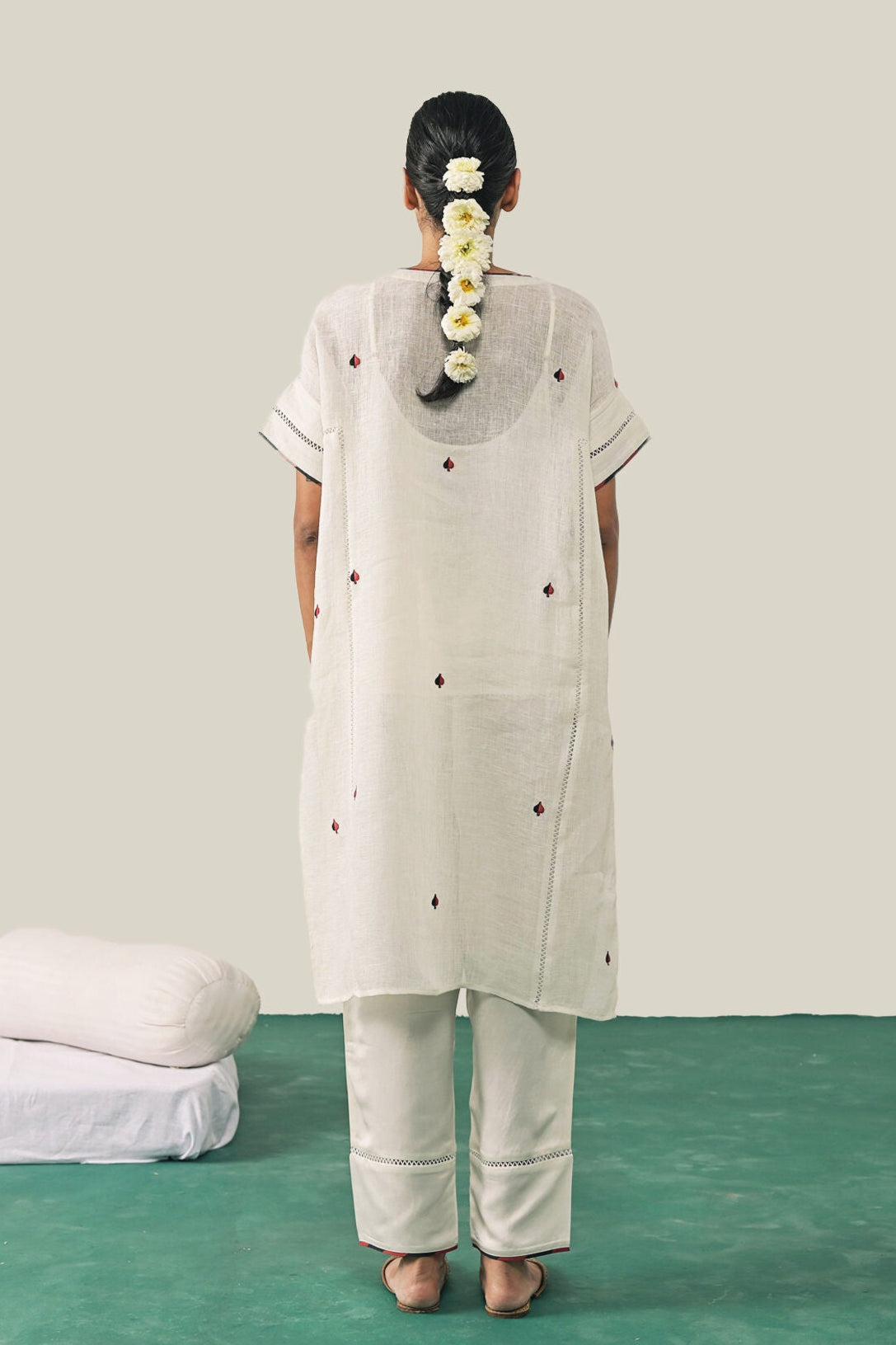 The Ace of Spades Kurta Set - Off White