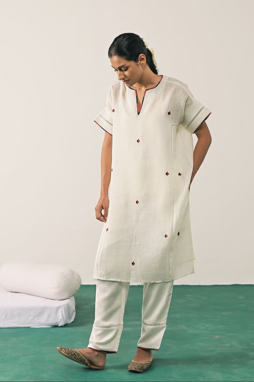 The Ace of Spades Kurta Set - Off White