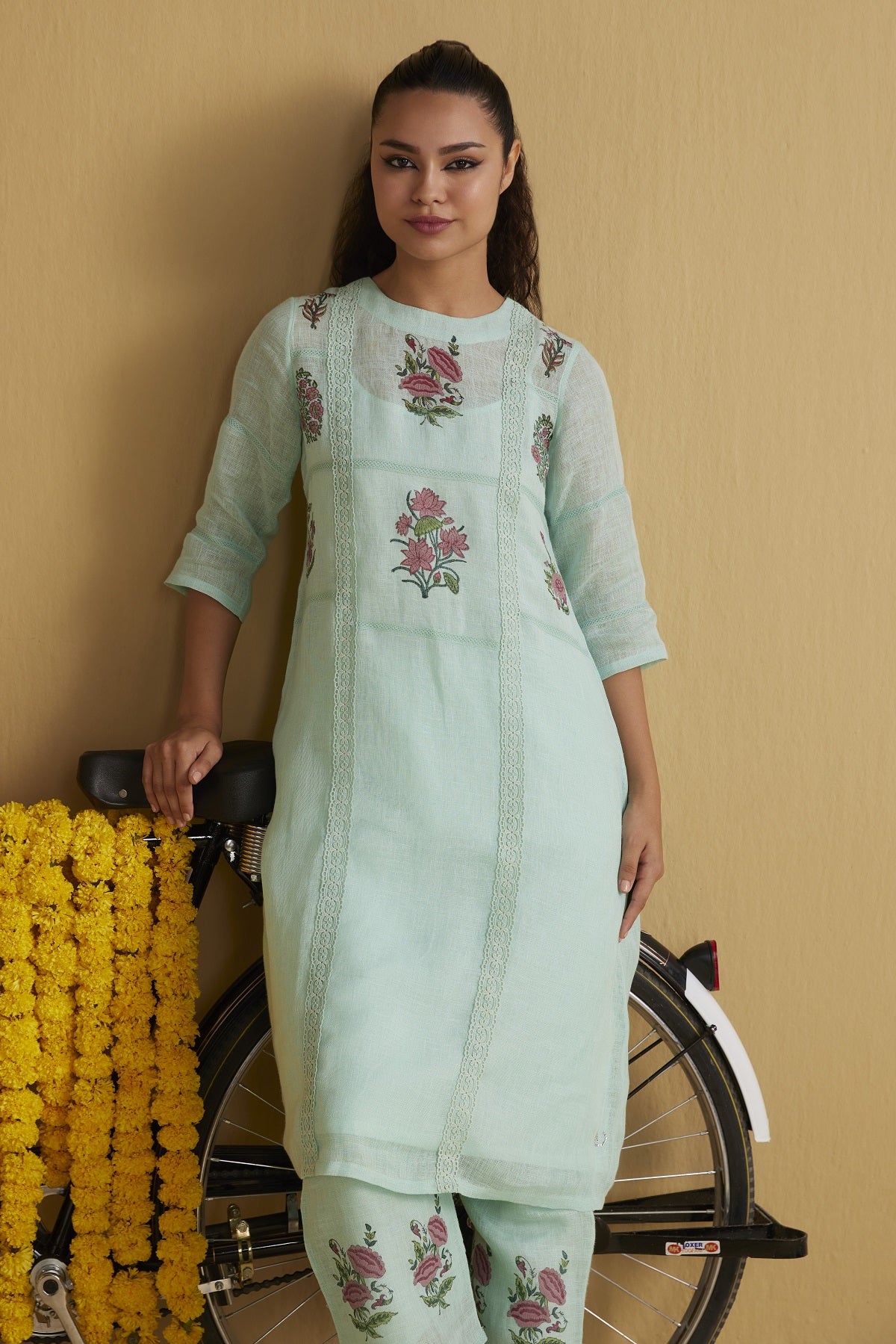 The Mariposa Kurta Set (Upper & Bottom) - Yell With Us