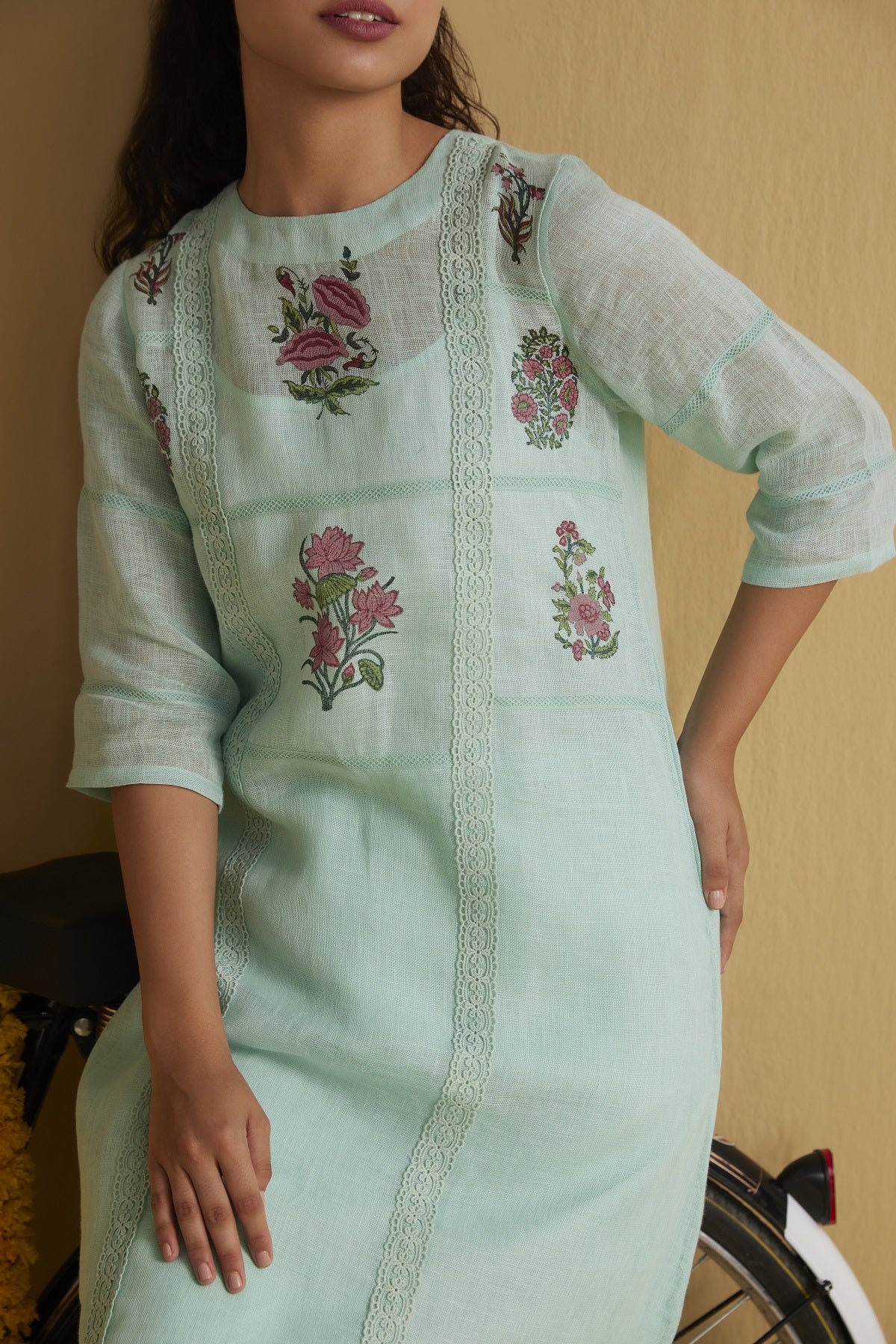 The Mariposa Kurta Set (Upper & Bottom) - Yell With Us