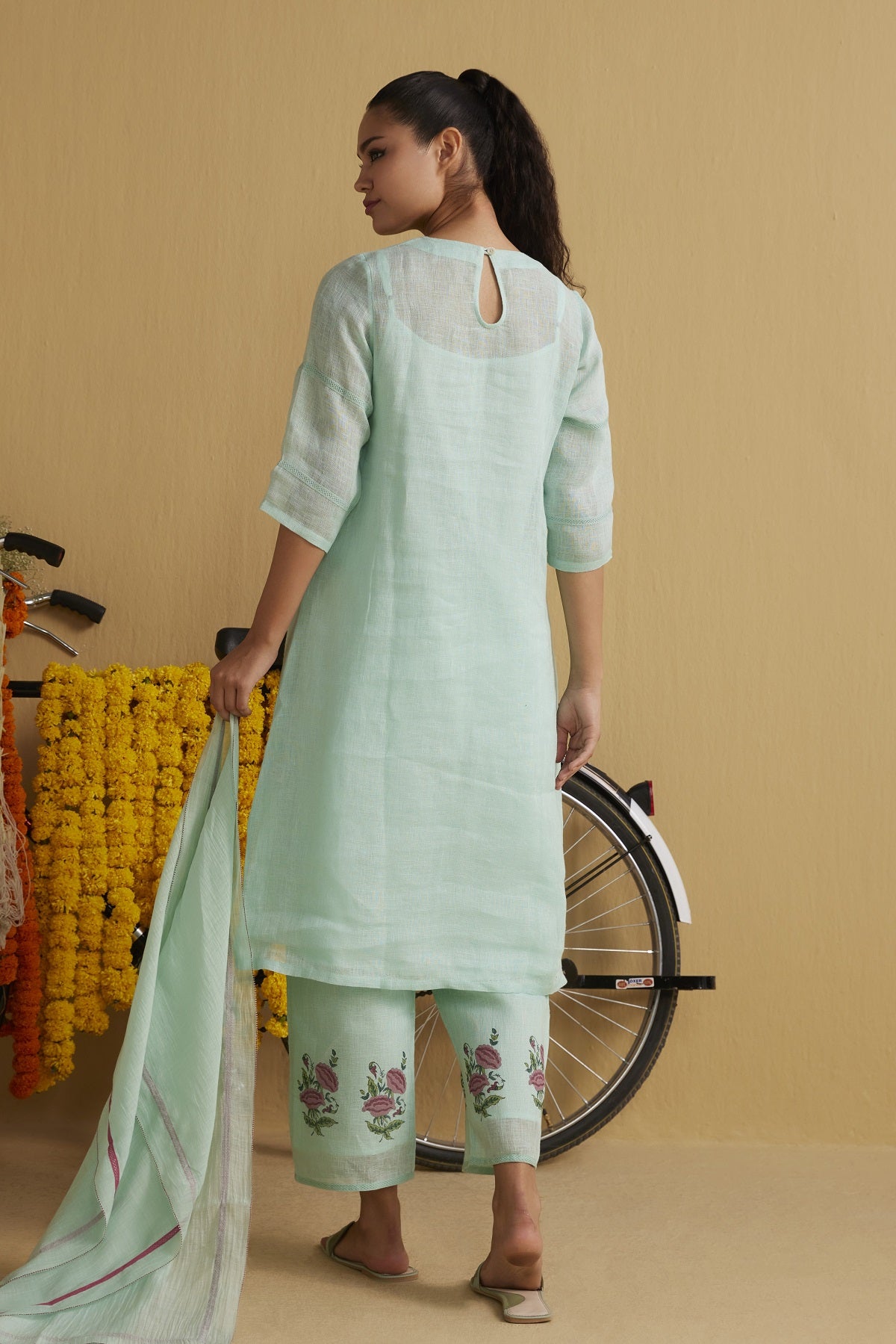 The Mariposa Kurta Set (Upper & Bottom) - Yell With Us