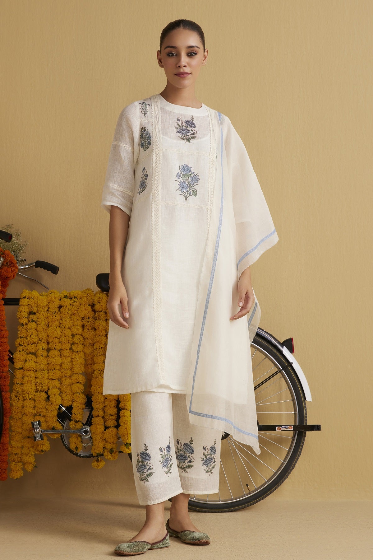 The Mariposa Kurta Set (Upper & Bottom) - Yell With Us