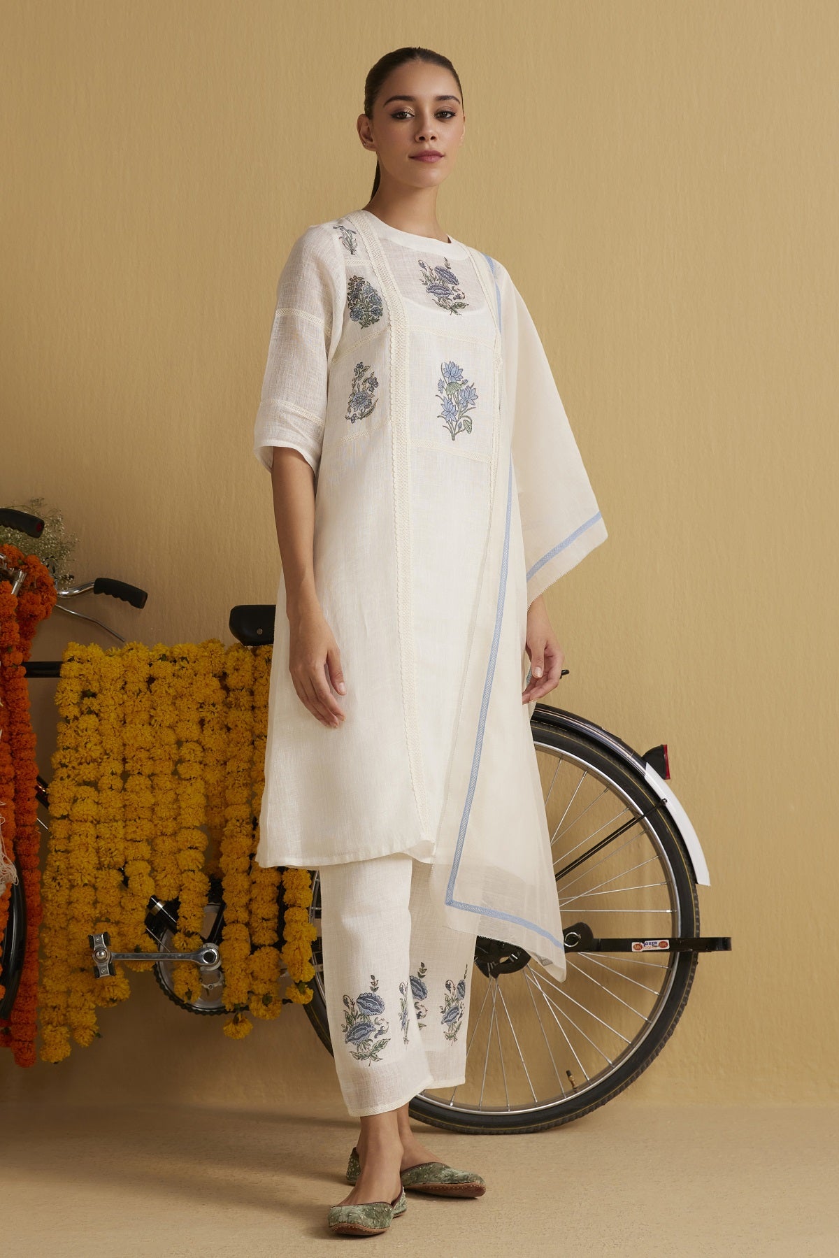 The Mariposa Kurta Set (Upper & Bottom) - Yell With Us