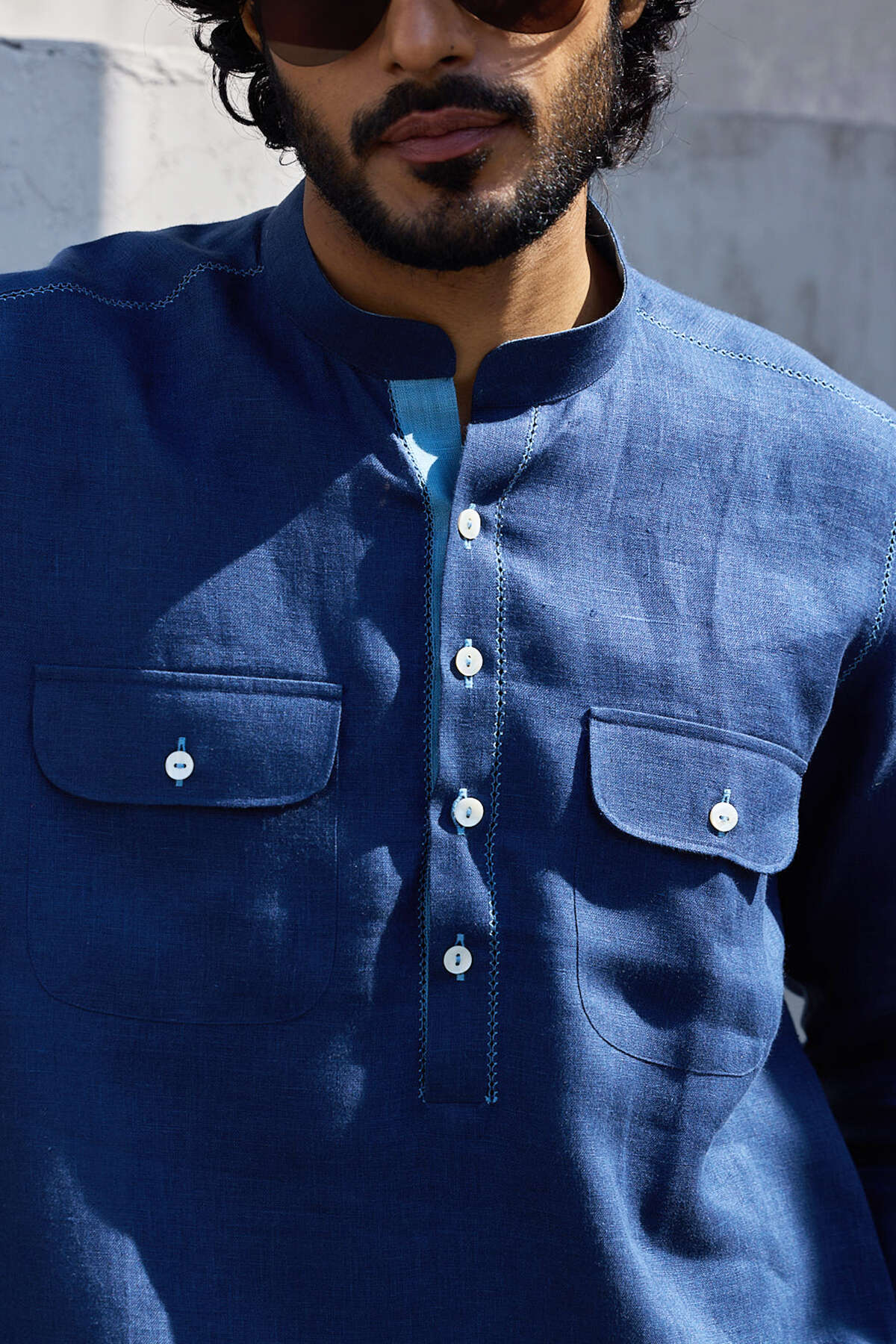 The Fursat Kurta - Legacy Blue
