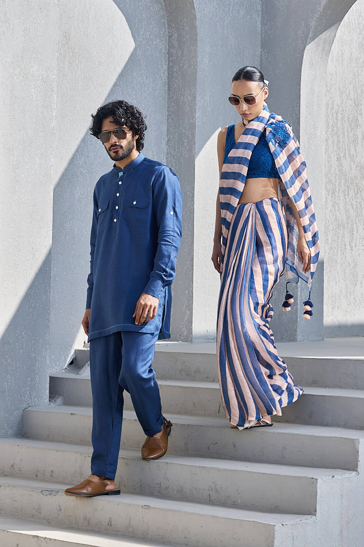 The Fursat Kurta - Legacy Blue