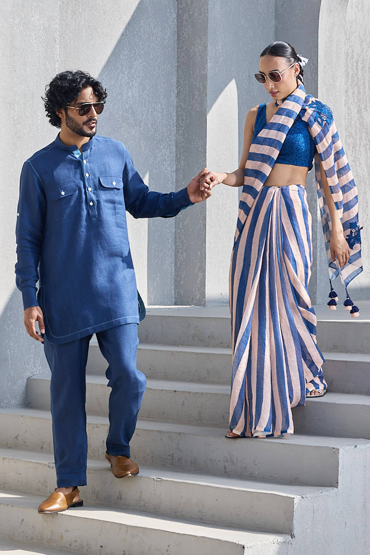 The Fursat Kurta - Legacy Blue