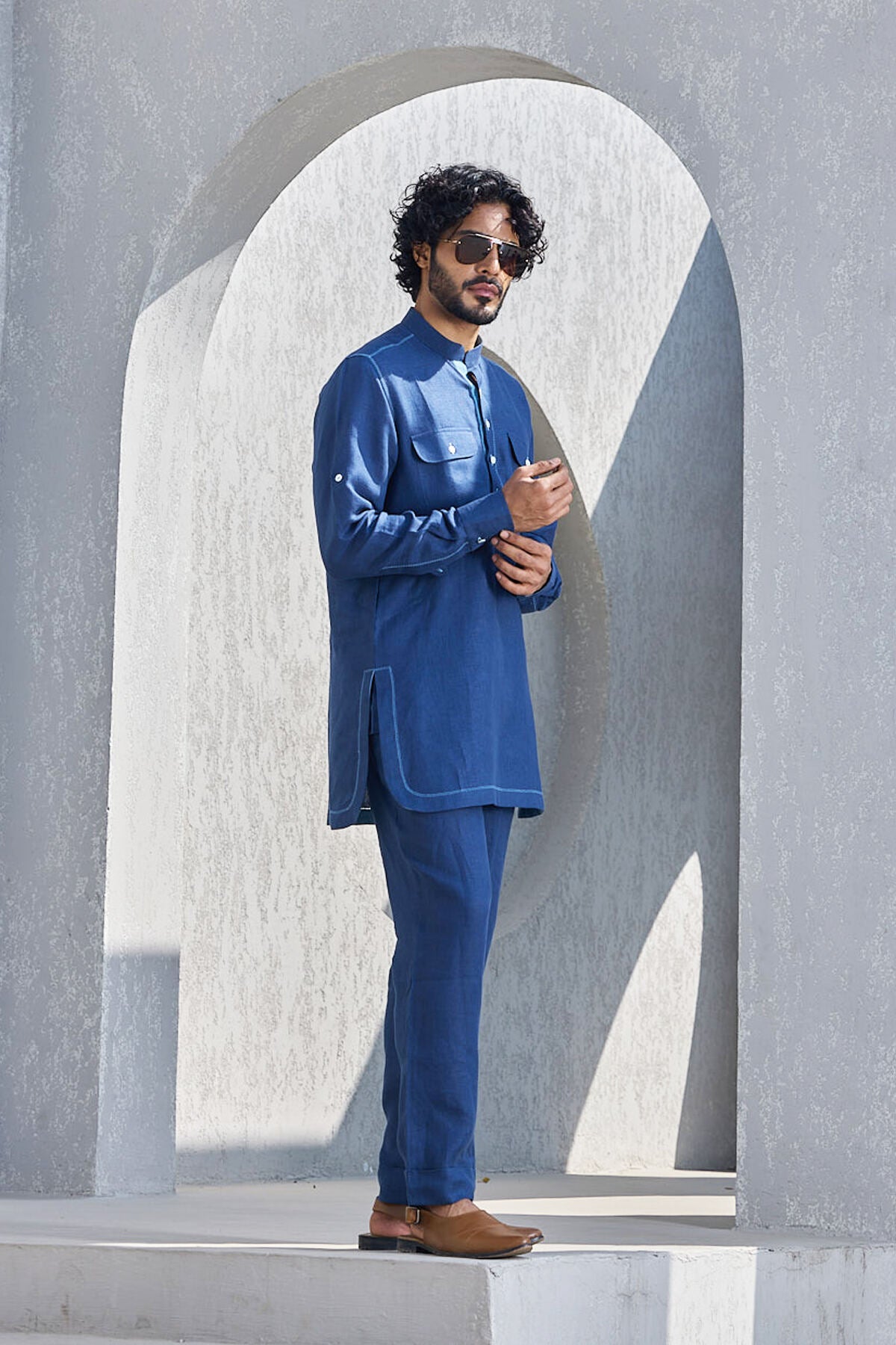 The Fursat Kurta - Legacy Blue