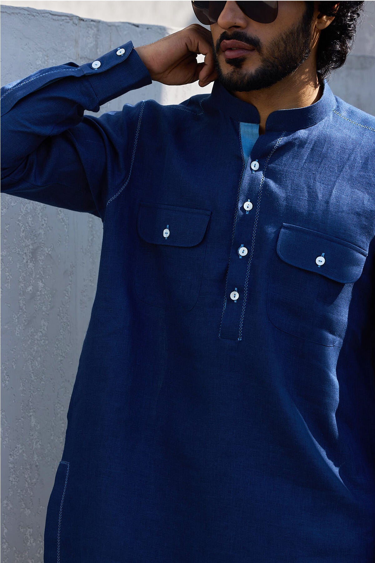 The Fursat Kurta - Legacy Blue