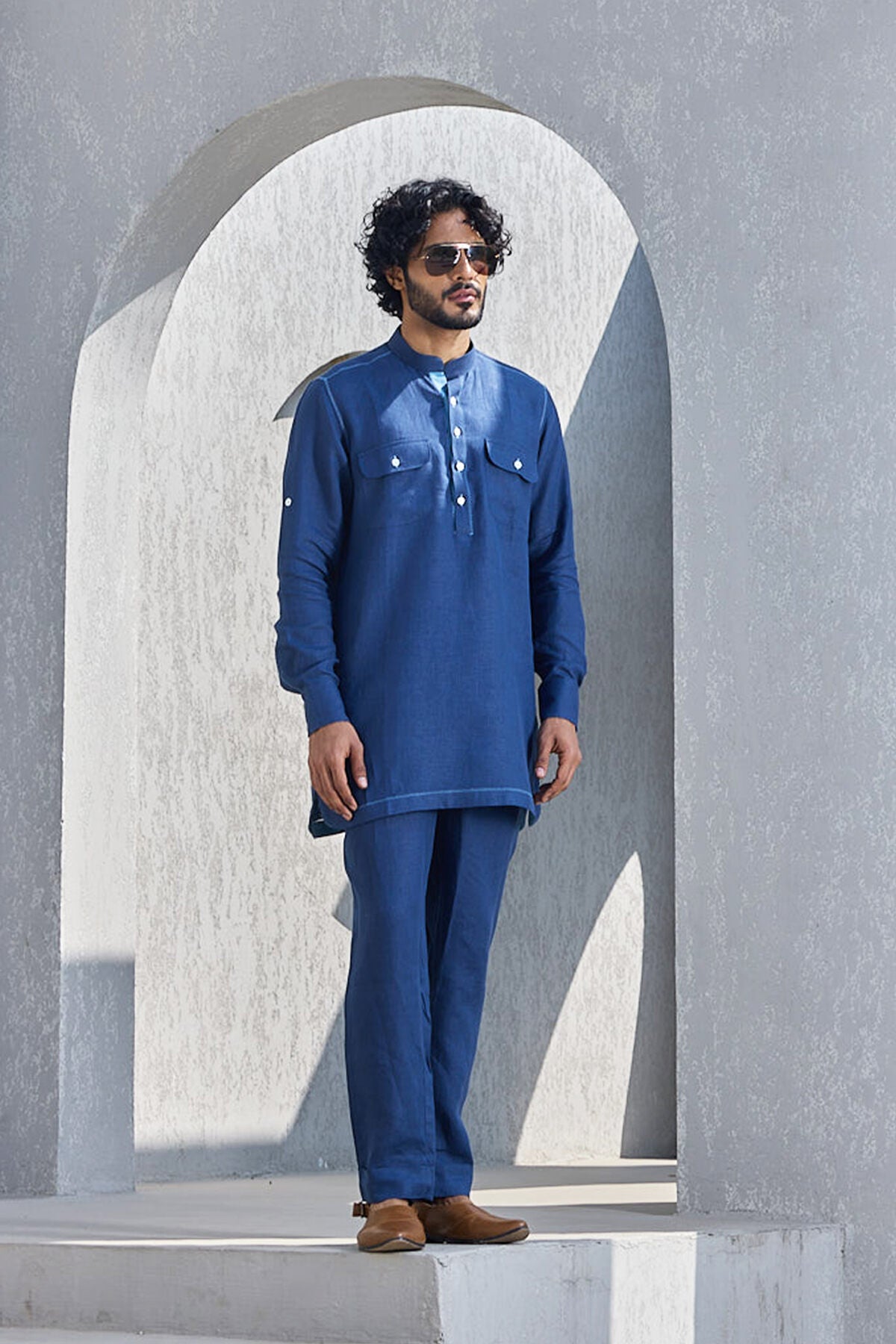 The Fursat Kurta - Legacy Blue