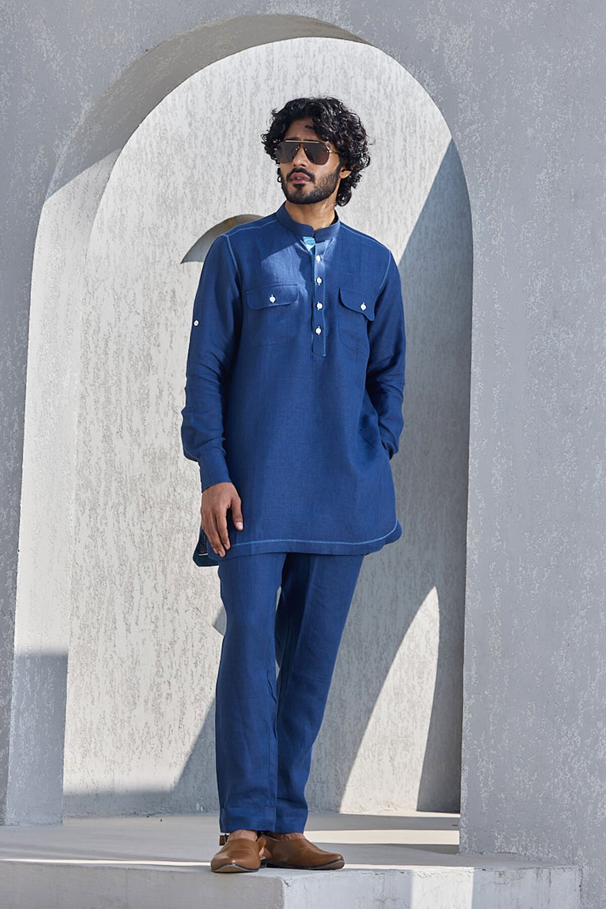 The Fursat Kurta - Legacy Blue
