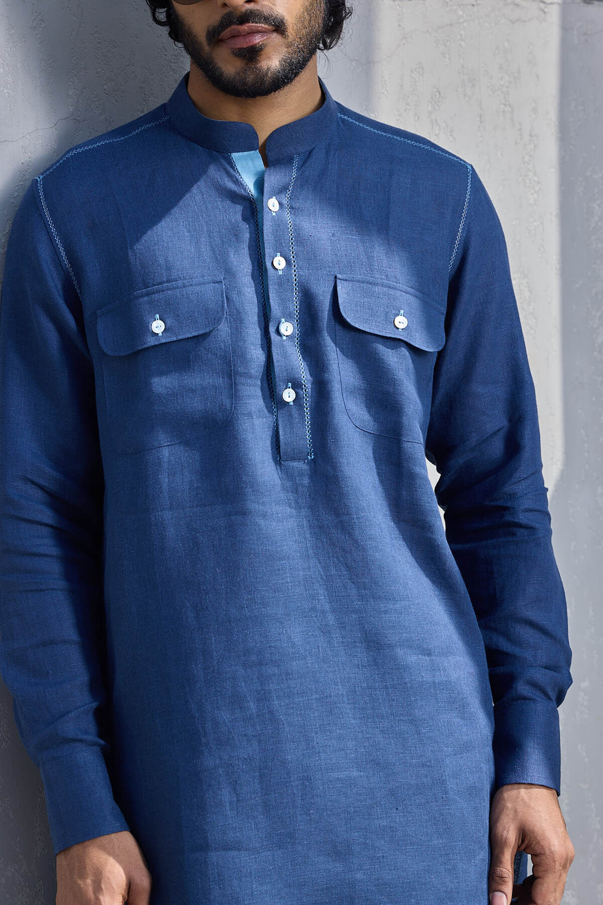 The Fursat Kurta - Legacy Blue
