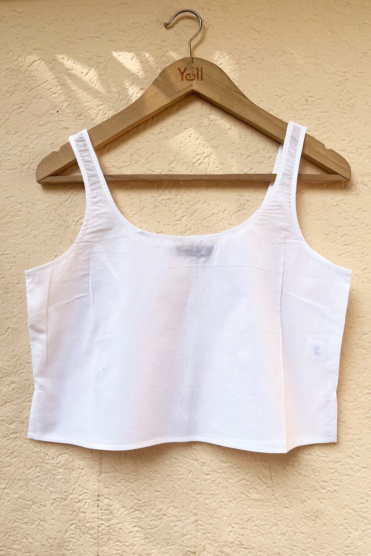 Spaghetti Strap White Cut Off Tank Top PALAY® Women's Tank Top