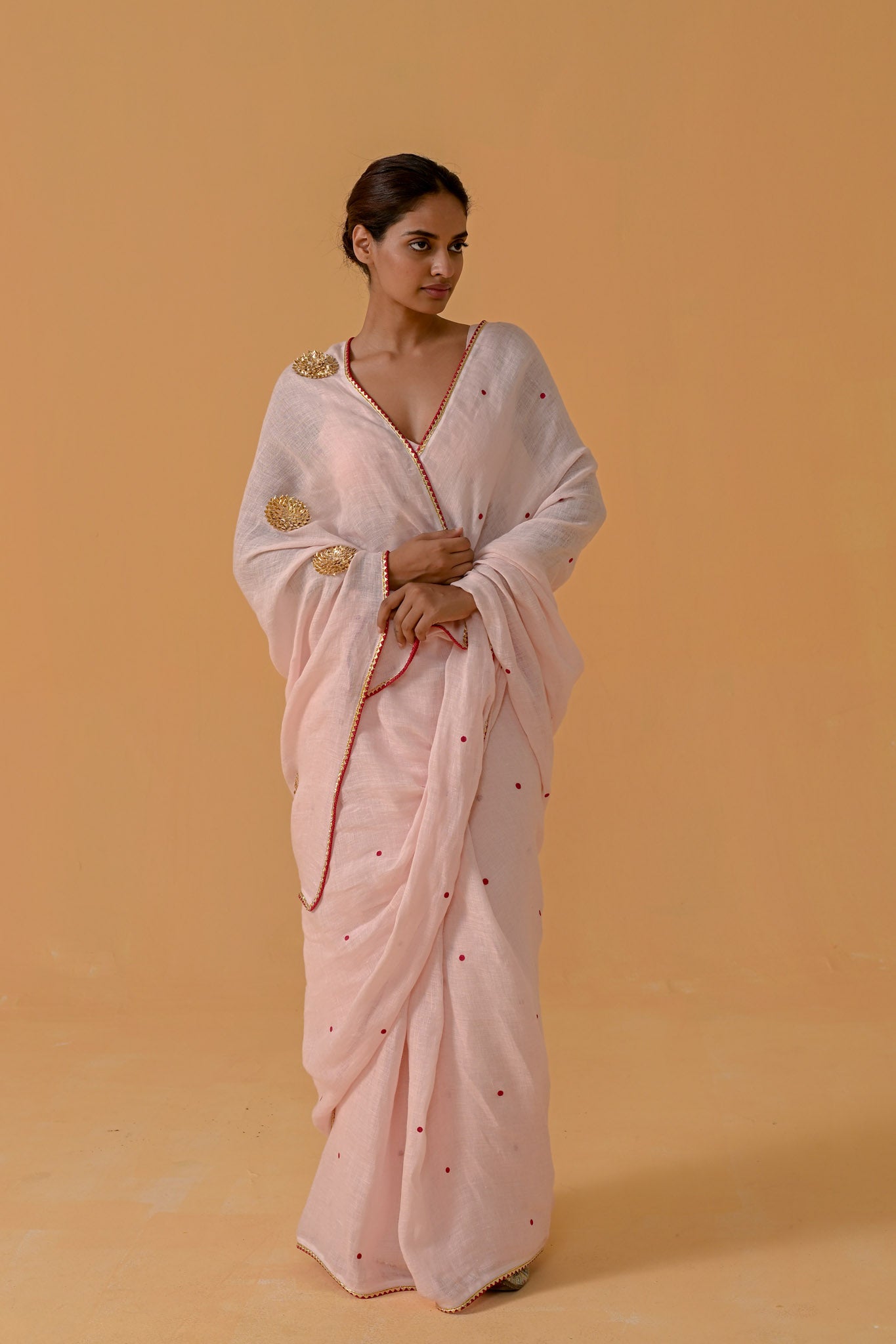 Gulabi Glow Saree - Baby Pink