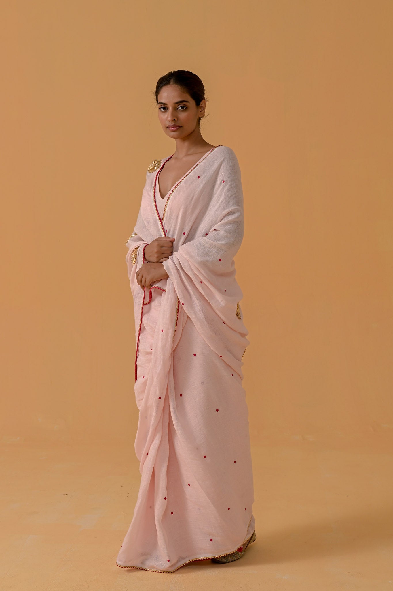 Gulabi Glow Saree - Baby Pink