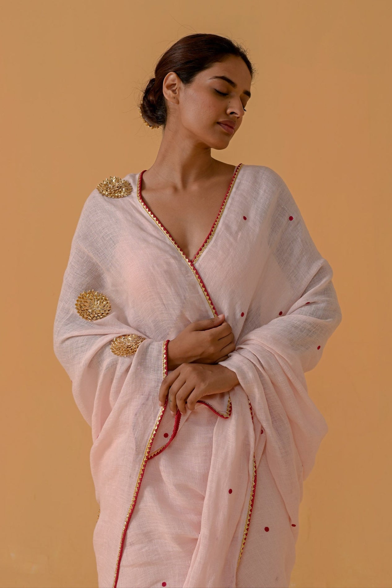 Gulabi Glow Saree - Baby Pink