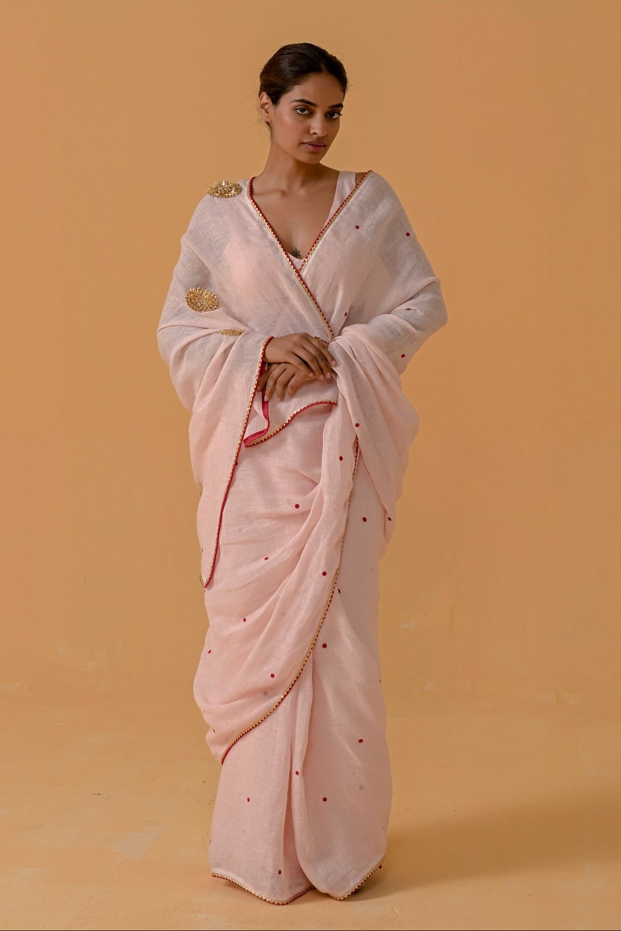 Gulabi Glow Saree - Baby Pink