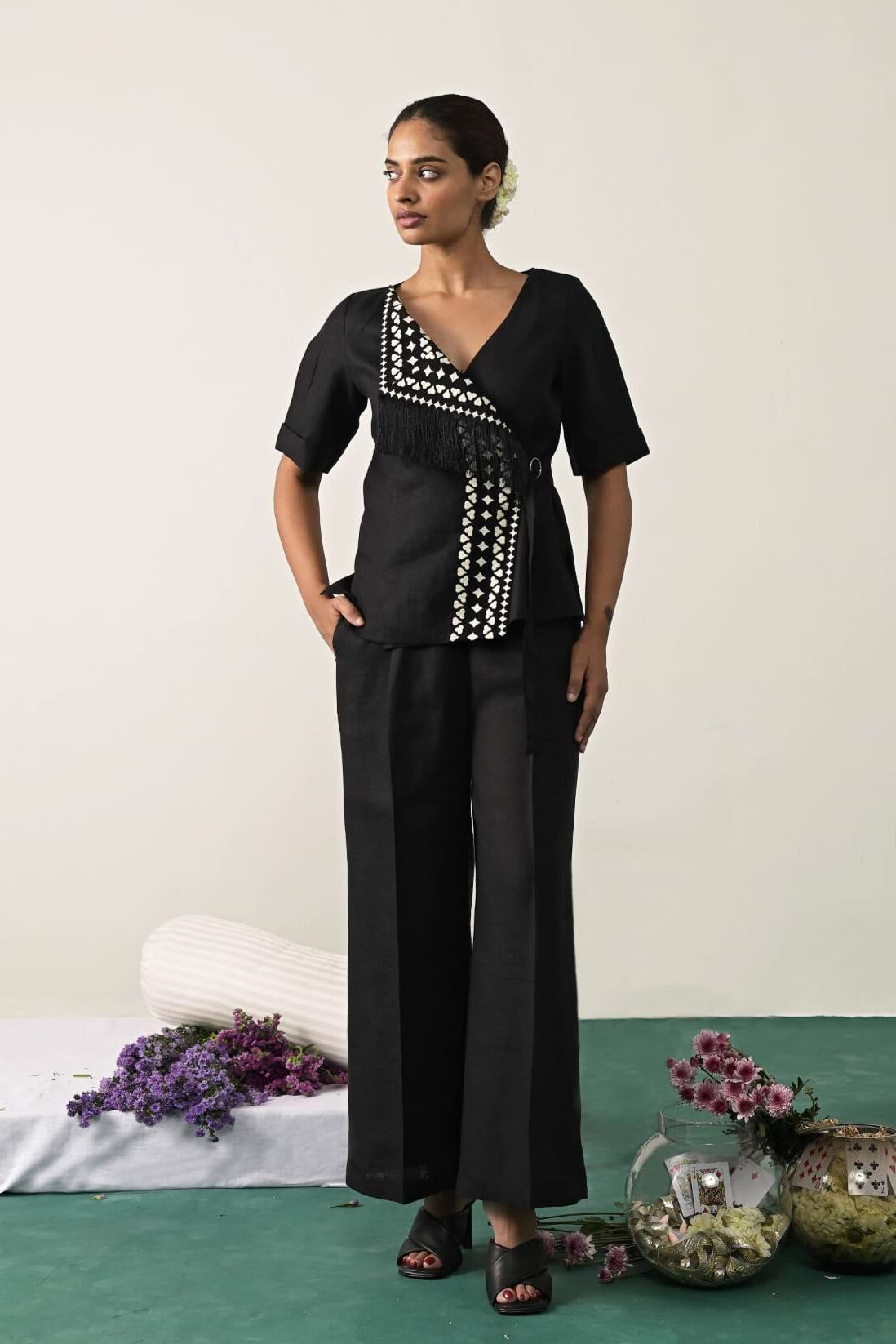 The Blackjack Heiress Top - Black