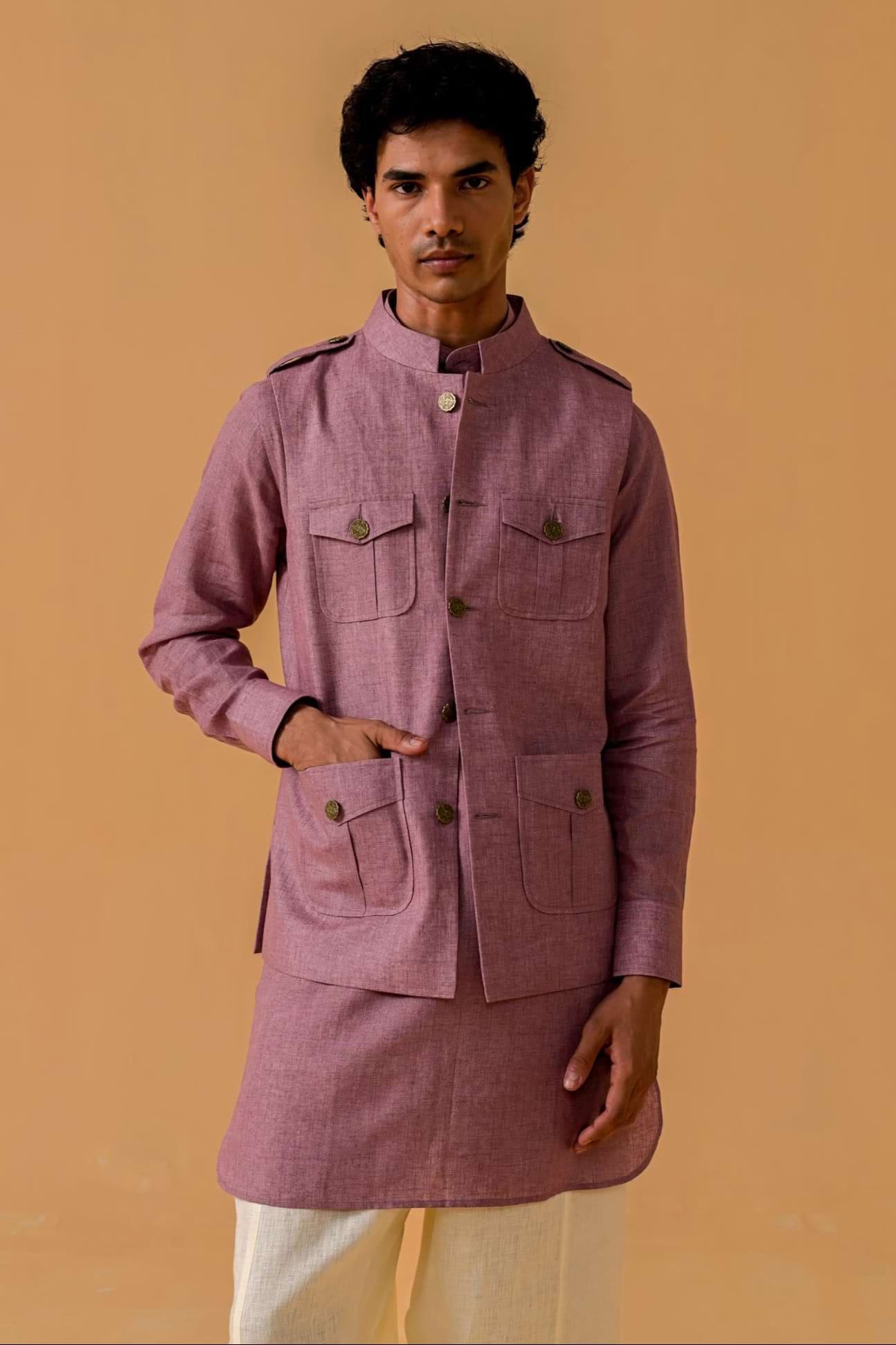 Jashn-e-Vogue Florence Linen Waistcoat