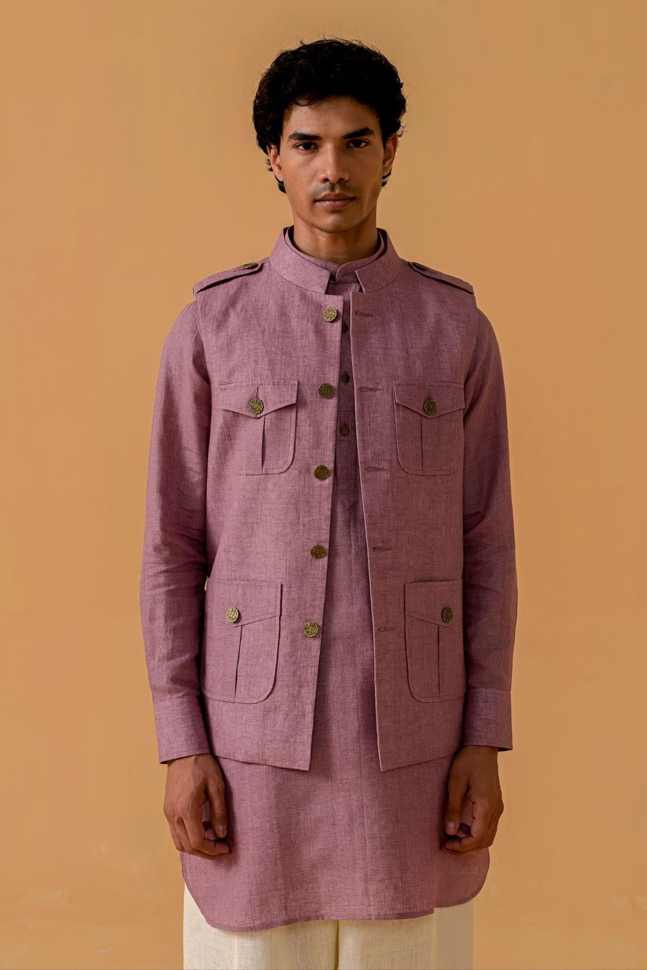 Jashn-e-Vogue Florence Linen Waistcoat