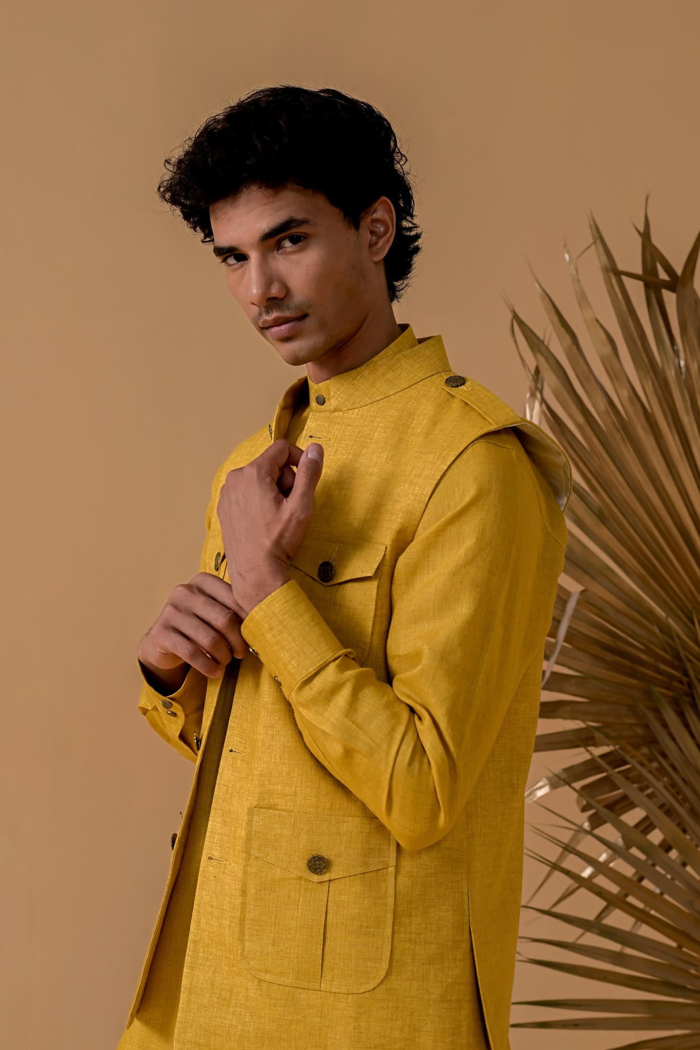 Jashn-e-Vogue Waistcoat - Mustard