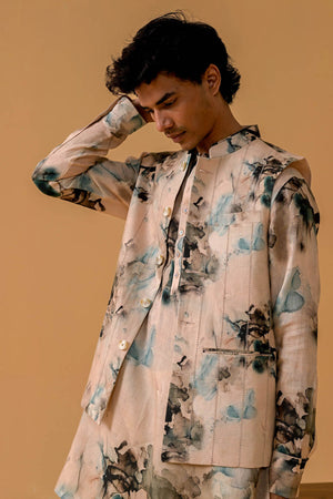 Desi Swag Waistcoat - Marble Print