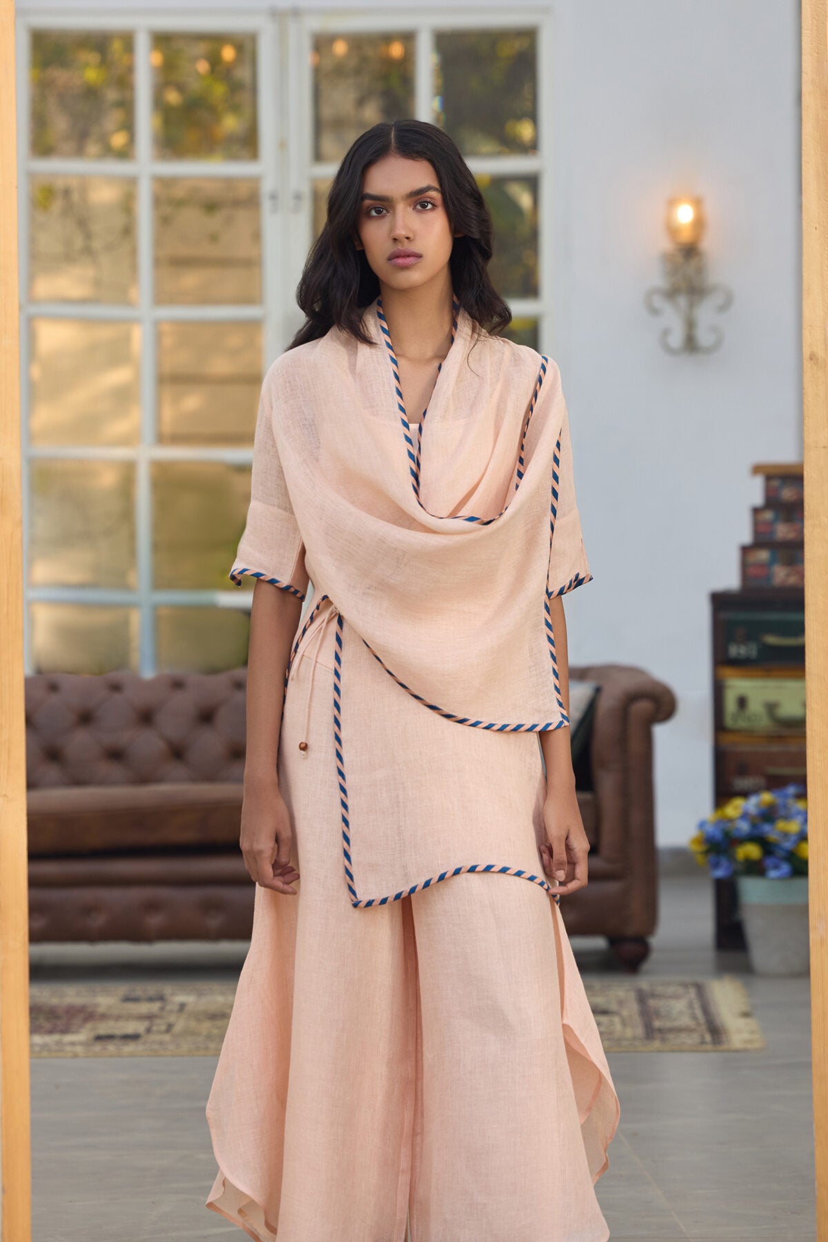 The Saachi Cape (Only Cape) - Peach