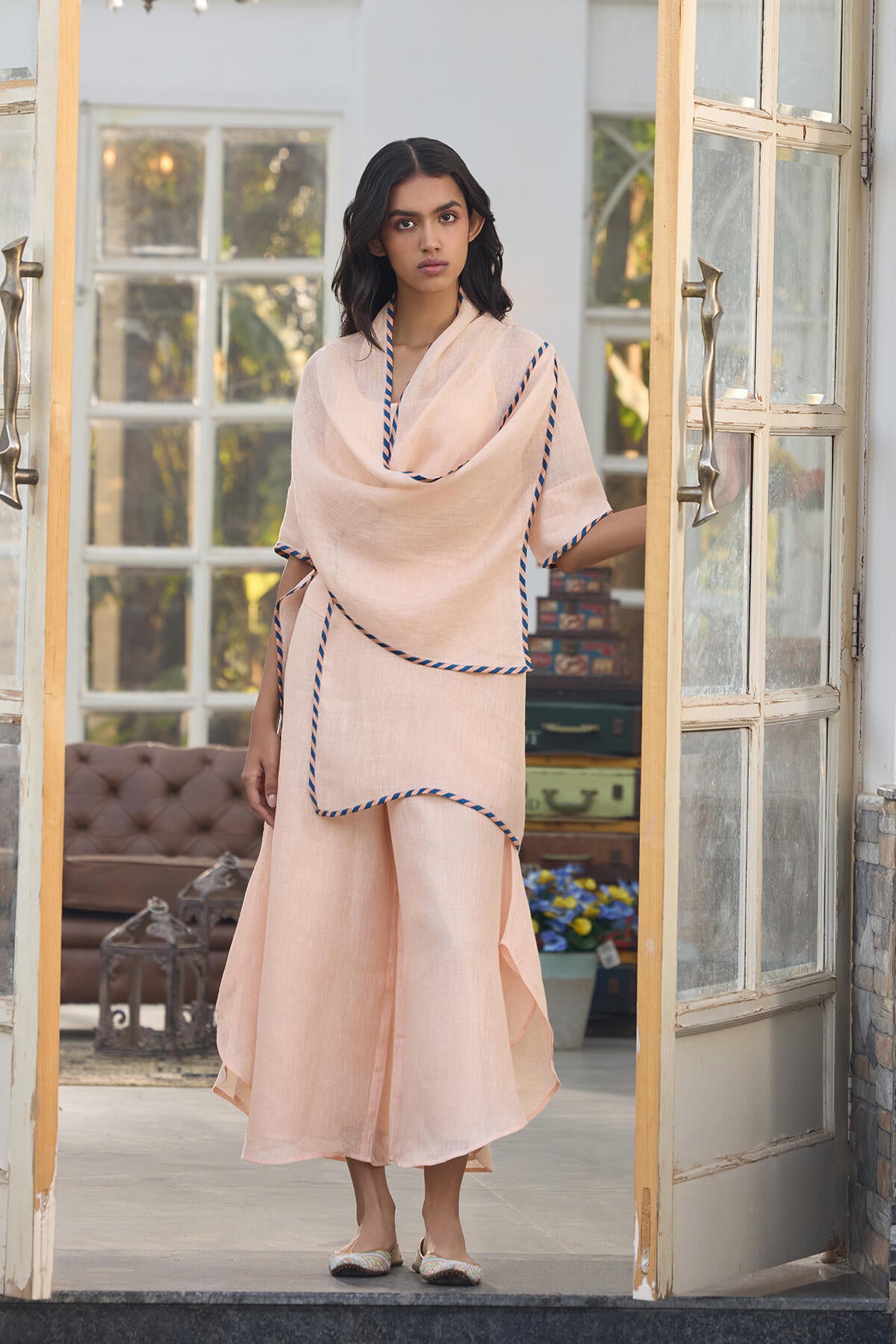 The Saachi Cape (Only Cape) - Peach