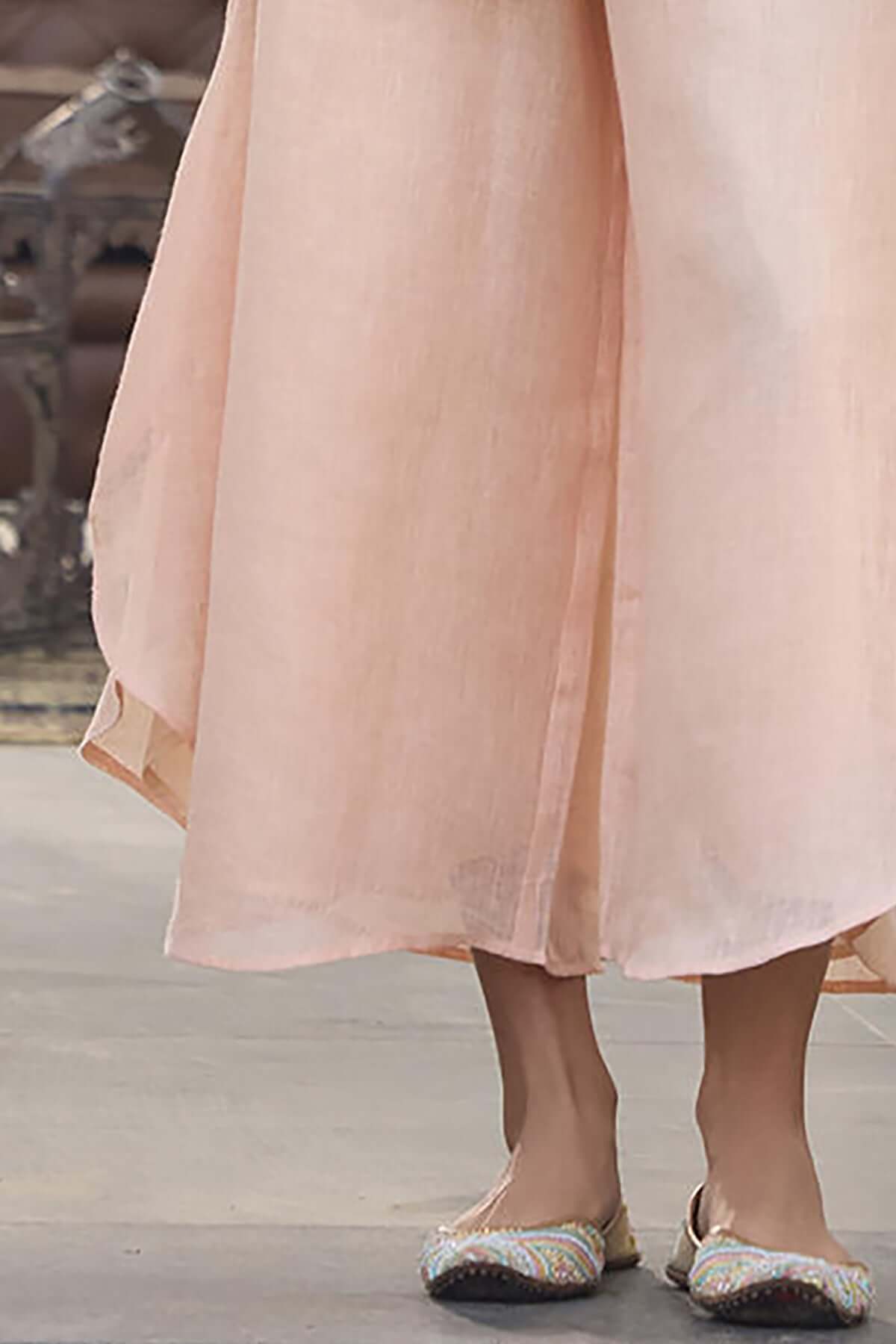 The Fifer Flared Palazzos - Peach