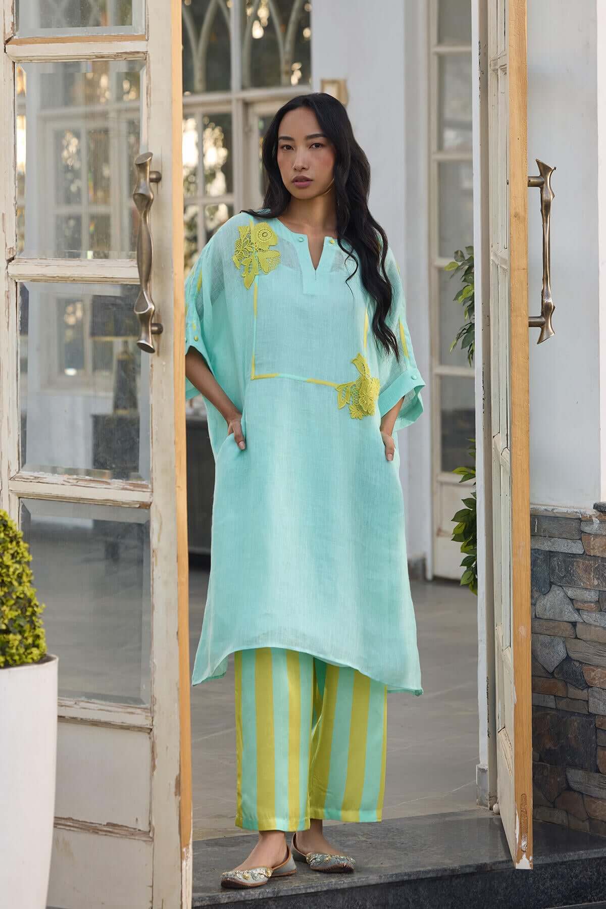 The Aqua Lemon Fasana Co-ord Set